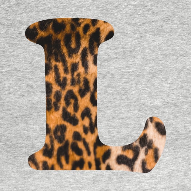 Letter L leopard print by ColorsHappiness